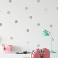 Foto do produto Kit Adesivos de Parede Poá Aquarela: Bolinhas Delicadas