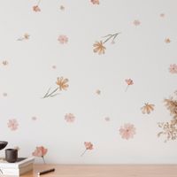 Foto do produto Kit Adesivos de Parede Floral Boho Chic em Aquarela