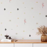 Foto do produto Kit Adesivos de Parede Estilo Boho Chic Aquarela Floral