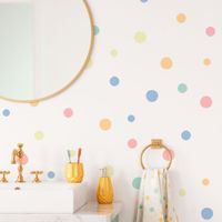 Foto do produto Kit Adesivos de Parede Infantil Bolinhas Coloridas Alegria - 144 Unidades