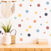 Foto do produto Kit Adesivos de Parede Infantil Bolinhas Poá Minimalista - 144 Unidades