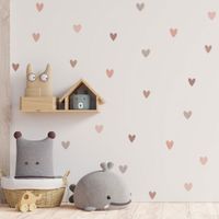 Foto do produto Kit Adesivos de Parede Corações Estilo Boho Moderno