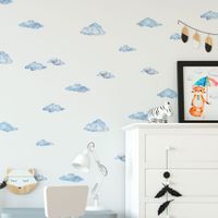 Foto do produto Kit Adesivos de Parede Nuvens de Algodão Aquarela