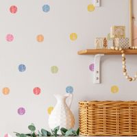 Foto do produto Kit Adesivos de Parede Bolinhas Coloridas Confete Alegre
