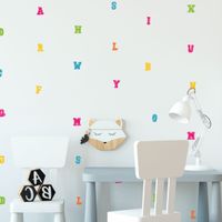 Foto do produto Kit Adesivos de Parede Infantil Abecedário Colorido Moderno