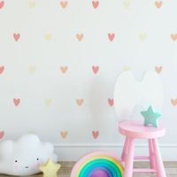 Foto do produto Kit Adesivos de Parede Corações Infantis Chuva de Amor
