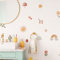 Foto do produto Kit Adesivos de Parede Infantil Boho Aquarela Natureza Mágica