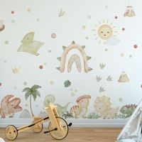 Foto do produto Adesivo de Parede Infantil Dinossauros Baby em Aquarela Suave