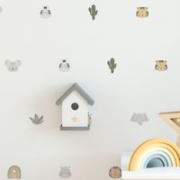 Foto do produto Kit Adesivos de Parede Infantil Aquarela Savana Expedição Selvagem
