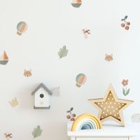 Foto do produto Kit Adesivos de Parede Estilo Boho Aquarela Arco-íris e Elementos
