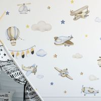 Foto do produto Adesivo de Parede Infantil Aventura nas Nuvens Aviões e Balões