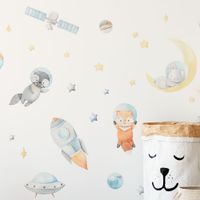Foto do produto Adesivo de Parede Infantil Pequenos Astronautas Aquarela Baby