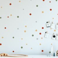 Foto do produto Kit Adesivos de Parede Infantil Bolinhas Terracota Modernas - 96 Un