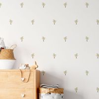 Foto do produto Kit Adesivos de Parede Infantil Coqueiros Tropicais Aquarela