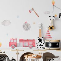 Foto do produto Adesivo de Parede Infantil Bombeiros em Aquarela Aventura