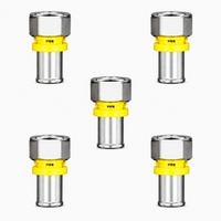 Foto do produto Pex Gás Conector Fêmea 16mmx1/2 Kit 5 unidades