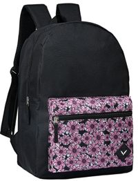 Foto do produto Mochila Escolar Básica Estampada Feminina Preto