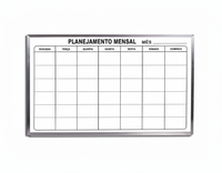Foto do produto Lousa Quadro Branco Planejamento Mensal Alumínio 90x60