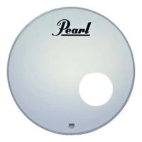 Foto do produto Pele 20 Pearl Resposta De Bumbo Poroso Com Anel E Furo Branca