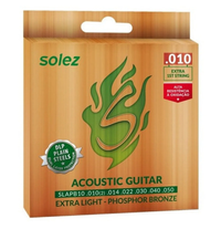 Foto do produto Encordoamento 10-50 Violão Solez Phosphor Bronze SLAPB10