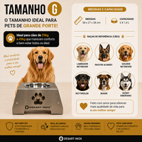 Foto do produto COMEDOURO PET UNIT DESARTINOX TAMANHO G