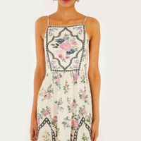 Foto do produto Vestido Cropped Alcinha Estampado Romance FARM