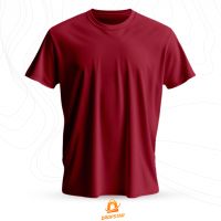 Foto do produto Camiseta Premium Algodão Fio 30.1 Unissex Bordô
