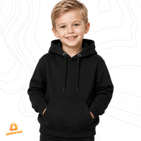 Foto do produto BASE LISA MOLETOM INFANTIL CANGURU COR PRETO