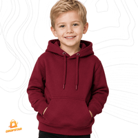 Foto do produto BASE LISA MOLETOM INFANTIL CANGURU COR BORDO
