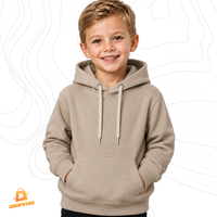 Foto do produto BASE LISA MOLETOM INFANTIL CANGURU COR BEGE