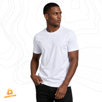 Foto do produto Camiseta Algodão Pima com Elastano Premium Básica Branco