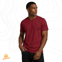 Foto do produto Camiseta Algodão Pima com Elastano Premium Básica Bordô
