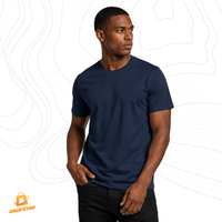 Foto do produto Camiseta Algodão Pima com Elastano Premium Básica Marinho