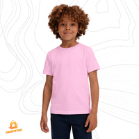 Foto do produto Camiseta Infantil Premium Algodão Fio 30.1 Rosa