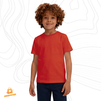 Foto do produto Camiseta Infantil Premium Algodão Fio 30.1 Vermelho
