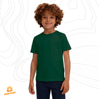 Foto do produto Camiseta Infantil Premium Algodão Fio 30.1 Verde Militar