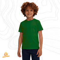 Foto do produto Camiseta Infantil Premium Algodão Fio 30.1 Verde Bandeira