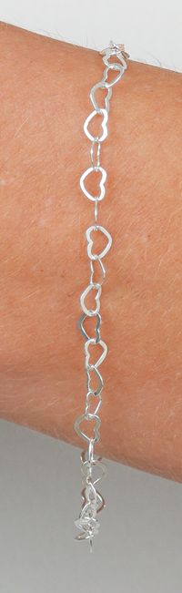 Foto do produto Pulseira Elos Coração Prata 925