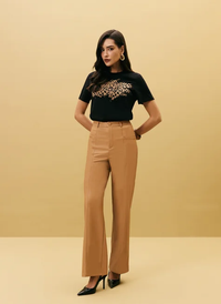 Foto do produto Calça Feminina Reta Em P.U.