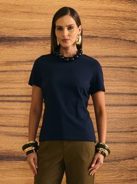 Foto do produto T-Shirt Feminina Baby Look Dimy Denim 