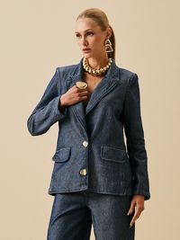 Foto do produto BLAZER FEMININO ALONGADO COM AJUSTE LATERAL