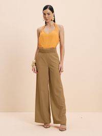 Foto do produto CALCA FEMININA PANTALONA COM MACRAME 