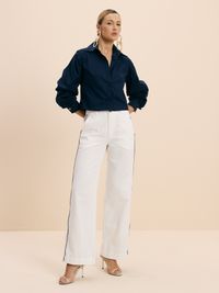 Foto do produto CALCA FEMININA RETA COM VIVO