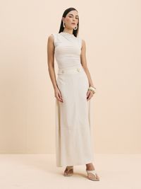 Foto do produto SAIA FEMININA SUPER MIDI COM MARTINGALE 