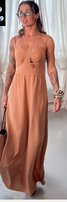 Foto do produto Vestido Iolanda G canela