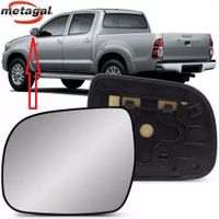Foto do produto LENTE SUB RETRO LENTE RETROVISO COM BASE METAGAL ESQ HILUX 2012/2015