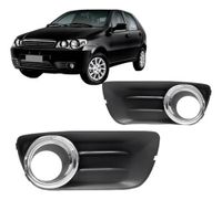 Foto do produto MOLDURA FAROL AUX GRADE P/CHOQUE PARACHOQUE FIAT PALIO 09/15 ZOIAO GRAD PCHO DIA C/F C/ARO CRO (PAR