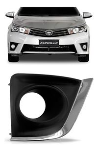 Foto do produto MOLDURA FAROL AUX GRADE P/CHOQUE PARACHOQUE TOYOTA COROLLA 14/17 GRADE P/CHOQ DIANT C/F MOLD CROM LD