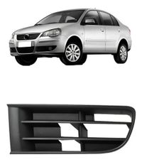 Foto do produto MOLDURA FAROL AUX GRADE P/CHOQUE PARACHOQUE VW POLO 03/06 GRADE P/CHOQUE DIANT S/F LE