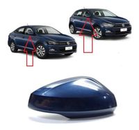 Foto do produto CAPA RETROVISOR AZUL ORIGINAL DIREITO POLO VIRTUS 2018 2019 2020 2021 2022